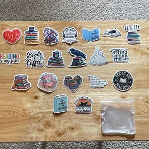 Bookish Themed Sticker Set (set of 20)